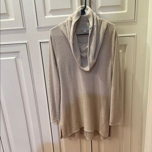 Barefoot Dreams CozyChic Ultra Lite Soft Beige Cowl Neck Sweater